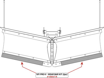 KFI Wear Bar Wing Kit V-Plow - 2 Piece for PRO-V Plow System