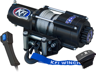 KFI Winch 4500 UTV with Dash Switch - 4,500 lbs. Line Pull, Heavy-Duty 12V DC Power Sport Winch