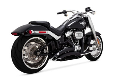 Vance & Hines HD 18-22 Fat Boy & Breakout Big Radius 2-2 Black PCX Full System Exhaust Part #46375