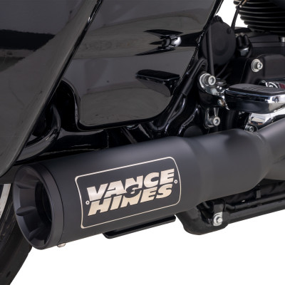 Vance & Hines HD Touring 17-22 HO 2-1 Black Full System Exhaust Part #47321