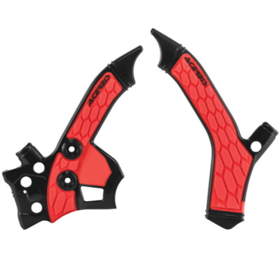 Acerbis 13-20 Honda CRF250L Frame Guards X-Grip Black/Red – Durable Polycarbonate and Pliable Grip for Enhanced Protection and Control