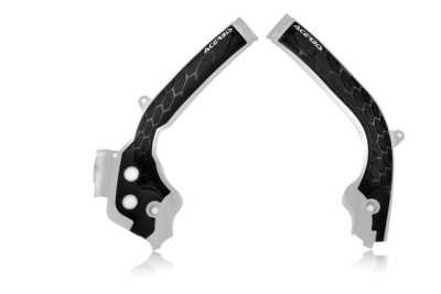 Acerbis 16-19 KTM 125-450 SX/SX-F/XC-F/XC/XC-W/EXC-F Husqvarna Frame Guards - X-Grip White/Black