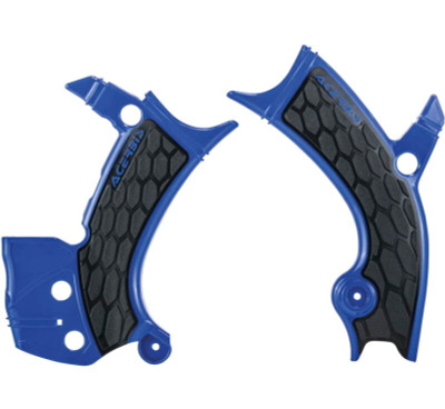 Acerbis X-Grip Frame Guards for Yamaha YZ250F, YZ450F, YZ250FX, YZ450FX, WR250F, and WR450F - Blue/Black