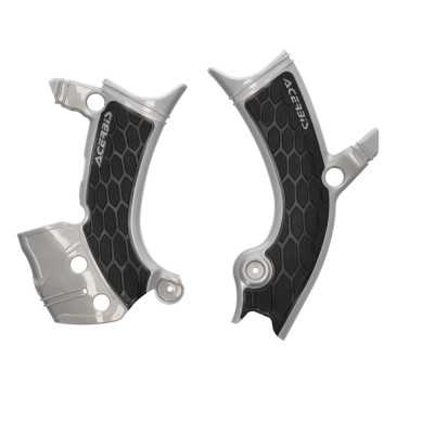Acerbis 23+ Yamaha YZ450F Frame Guards - X-Grip Silver/Black