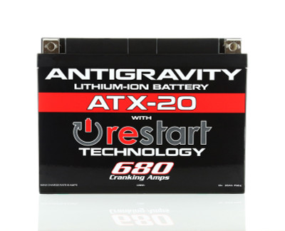 Antigravity Batteries YTX20 Lithium RE-START Battery - Built-In Jump Starting for Powersports Vehicles