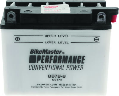 BikeMaster BB7B-B Conventional Powersports Battery for Yamaha TTR225 (2000-2004)