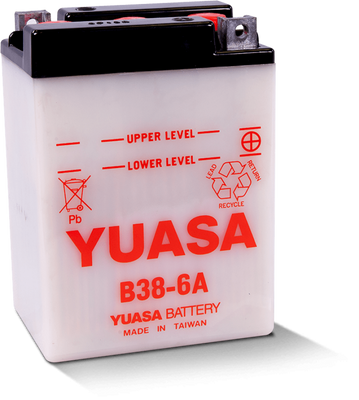 Yuasa Battery B38-6A Conventional 6-Volt Powersports Battery with Enhanced Cranking Power