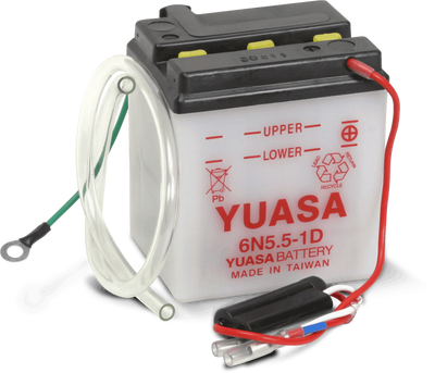 Yuasa Battery 6N5.5-1D Conventional 6-Volt Battery for 1967 Honda CL90 Scrambler