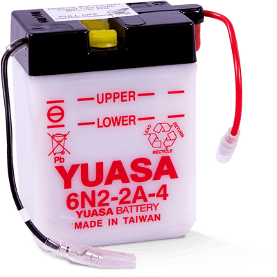Yuasa Battery 6N2-2A-4 Conventional 6-Volt PowerSports Battery with Enhanced Cranking Power