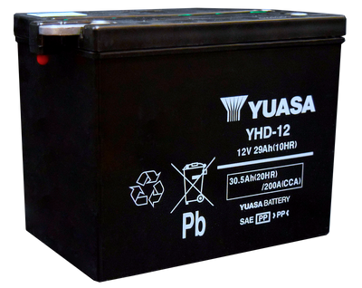 Yuasa Battery YUAM22H12TWN Yumicron CX 12-Volt Powersports Battery with Extra Plate Technology