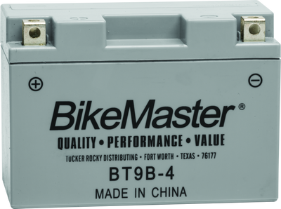 BikeMaster Maintenance Free Battery BT9B-4 for Yamaha YP400 Majesty and YFM700R Raptor