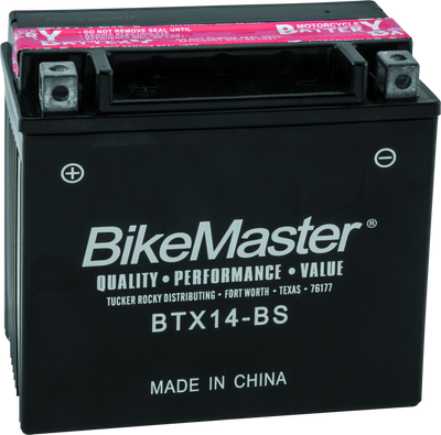 BikeMaster Maintenance Free Battery BTX14-BS for Powersports and Motorcycles