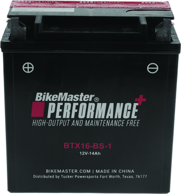 BikeMaster BTX16-BS-1 Maintenance Free Powersports Battery for Suzuki QuadRunners and LT-Series Models