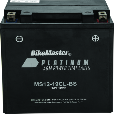 BikeMaster AGM Battery MS12-19CL-BS for Kawasaki KVF360 Prairie 4x4