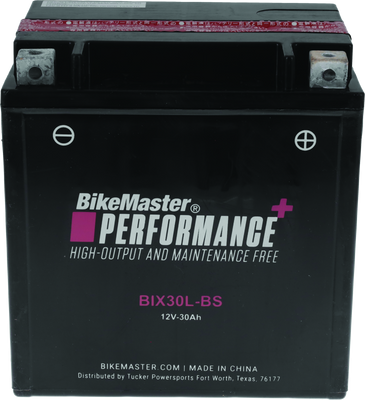 BikeMaster Maintenance Free Battery BIX30L-BS for Powersports Vehicles