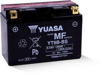 Yuasa YT9B-BS Maintenance Free 12-Volt AGM Battery for Powersports Vehicles