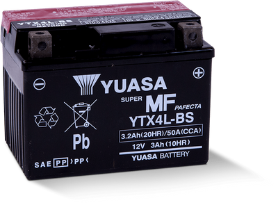 Yuasa YTX4L-BS Maintenance Free AGM 12-Volt Powersports Battery