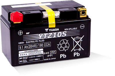 Yuasa YTZ10S Maintenance Free AGM Powersports Battery for Suzuki and Aprilia Models