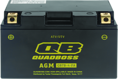 QuadBoss Maintenance-Free AGM Battery QB7B-4-FA for Yamaha YFZ450 and Can-Am DS 450 X Models