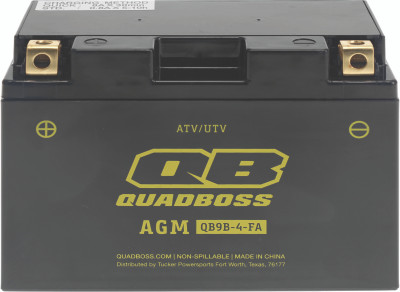 QuadBoss Maintenance-Free AGM Battery QB9B-4-FA for Yamaha YFM700R Raptor