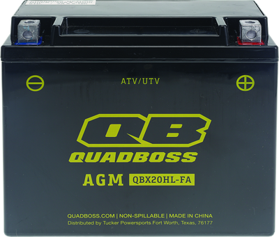 QuadBoss Maintenance-Free AGM Battery QBX20HL-FA for Can-Am Renegade and Commander Models
