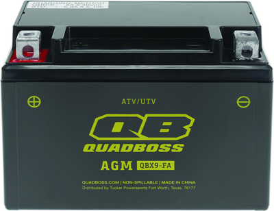 QuadBoss Maintenance-Free AGM Battery QBX9-FA for Honda TRX400 Series