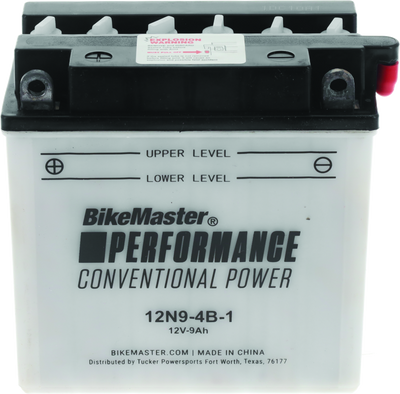 BikeMaster 12N9-4B-1 Conventional Powersports Battery for Classic Motorcycles