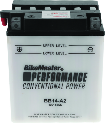 BikeMaster BB14-A2 Conventional Powersports Battery for Arctic Cat and Honda Models