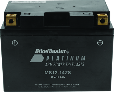 BikeMaster MS12-14ZS AGM Battery for BMW R1200GS | Maintenance-Free Powersports Battery
