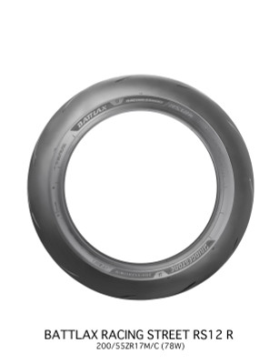Bridgestone Battlax Racing Street RS12R Tire - 190/55ZR17M/C 75W TL Rear