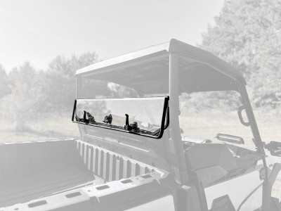 Seizmik 24+ Kawasaki Ridge Ranch Rear Folding Windshield – UV Resistant Polycarbonate