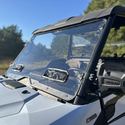 Seizmik 50-55316KIT Vented Windshield for Kawasaki Ridge Ranch – Toolless Mounting, UV Resistant Polycarbonate