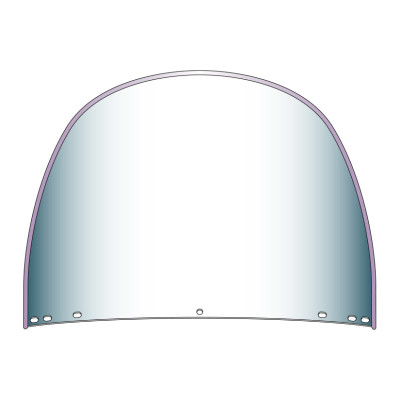 National Cycle Heritage Standard Top Rounded Replacement Beaded Windshield for Heavy Duty Beaded Windshields, Part Number 20000