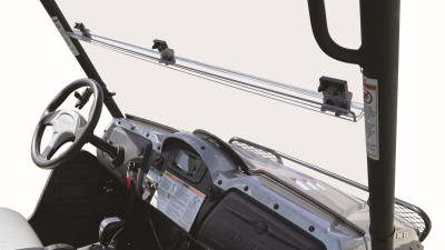 QuadBoss Qb Windbreak Folding Shield - Adjustable Polycarbonate UTV Windshield for Powersports Vehicles