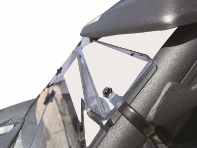QuadBoss Folding Windshield for Can-Am Commander 800R and 1000 – Polycarbonate Power Sports Shield with Hinged Design