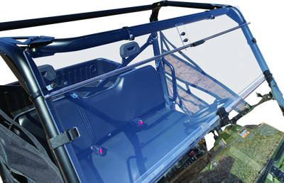 QuadBoss Folding Windshield for 2013 Polaris Ranger 800 Crew – Durable Polycarbonate Construction with Toolless Installation