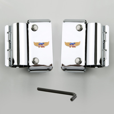 National Cycle Harley-Davidson FX / XL Narrow Mount Windshield Brackets - Chrome, Part KIT-CHK