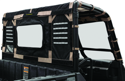 QuadBoss 15-19 Polaris Ranger 1000 Diesel Soft Rear Window - Durable Polycarbonate Construction