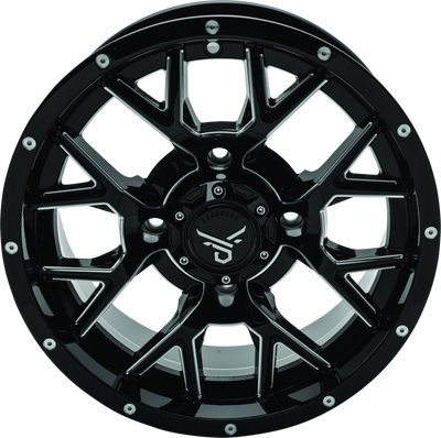 QuadBoss Barbwire 14x7 5+2 Milled Aluminum Wheel - 4/137 Bolt Pattern