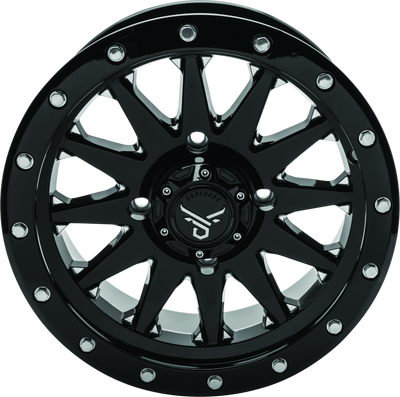 QuadBoss Wagon 14x7 - 5+2 - 4/110 Milled Aluminum Wheel