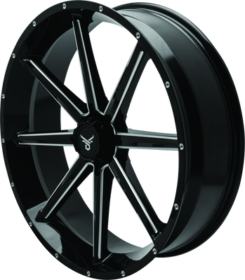 QuadBoss Slicer 24x7 Off-Road Wheel with Limited Edition QuadBoss Bull Logo Center Caps