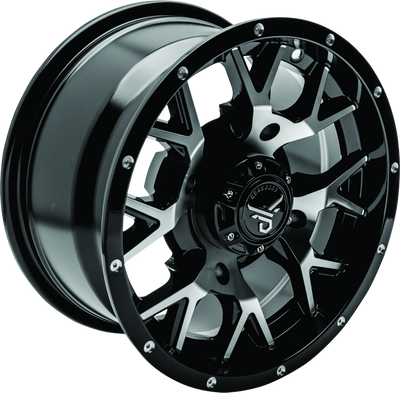 QuadBoss Barbwire 14x7 Aluminum Wheel for Powersports Vehicles – Part Number 608574