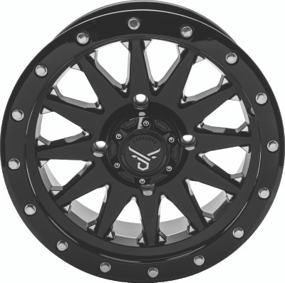 QuadBoss Wagon 14x7 4+3 4/156 Milled PowerSports Wheel Part #608557
