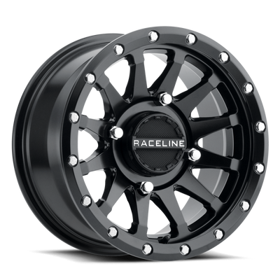 Raceline A95B Trophy 15x7 Satin Black Powersports Wheel with 4x156 Bolt Pattern and 10mm Offset