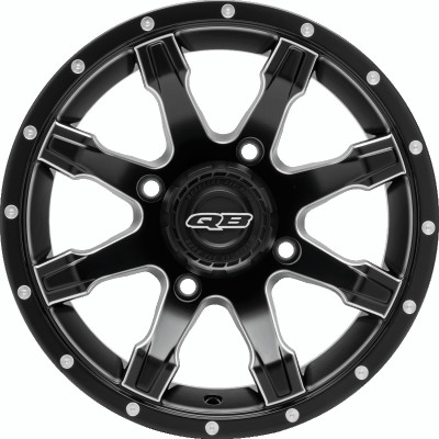 QuadBoss Grinder 14x7 Off-Road Wheel for Powersports Vehicles - 4/137 Bolt Pattern, 5+2 Offset