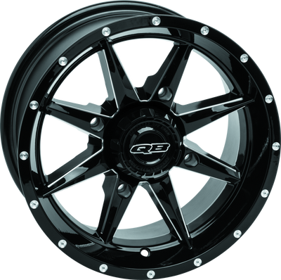 QuadBoss Slicer 14x7 Powersports Wheels - 4/110 Bolt Pattern, 5+2 Offset