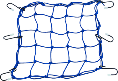 BikeMaster 13-Inch by 13-Inch Multihook Cargo Net in Blue, Part Number 100009