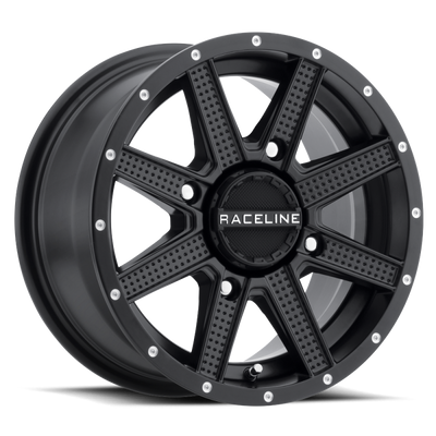 Raceline A92B Hostage 12x7 inch Satin Black Wheel for Powersports Vehicles