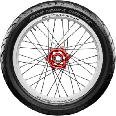 Avon Tyre Cobra Chrome AV91 Front Tire - 130/80-17 65H for Powersports Vehicles