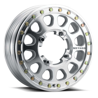 Method MR401-R Beadlock Wheel for UTVs – 15x5 Inch, 4.25+0.75 Inch Offset, 5x4.5 Bolt Pattern, 72mm Hub, Raw Finish